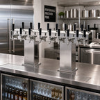 Thumbnail image #2 for Perlick Corporation 4006-10BX10BPC4 Extra-High Glycol-Cooled Back-to-Back Draft Beer Tower, Countertop, 20-Faucet, Polished Chrome