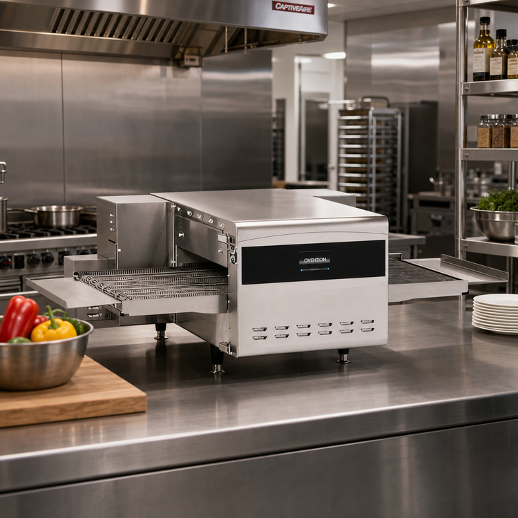 Product image #3 for Ovention C2000-SB Ventless Countertop Precision Impingement Conveyor Oven with 20-Inch 50/50 Split Belt
