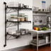 Thumbnail image #2 for Quantum Wall-Mounted Cantilever Shelving Starter Unit with 3 Wire Shelves