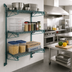 Thumbnail image #2 for Quantum Wall-Mounted Cantilever Shelving Starter Unit with 3 Wire Shelves