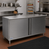 Thumbnail image #2 for Eagle Spec-Master 120-Inch x 24-Inch 14-Gauge Stainless Steel Enclosed Base Work Table with Hinged Doors
