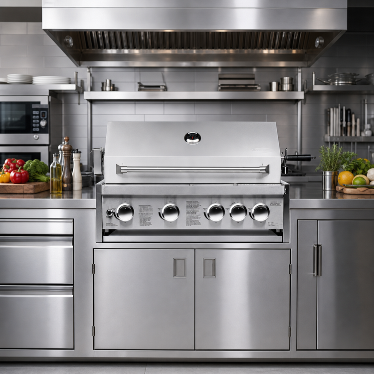Product image #3 for KoolMore 30-Inch Built-In Liquid Propane Outdoor BBQ Grill with 5 Burners, Stainless Steel