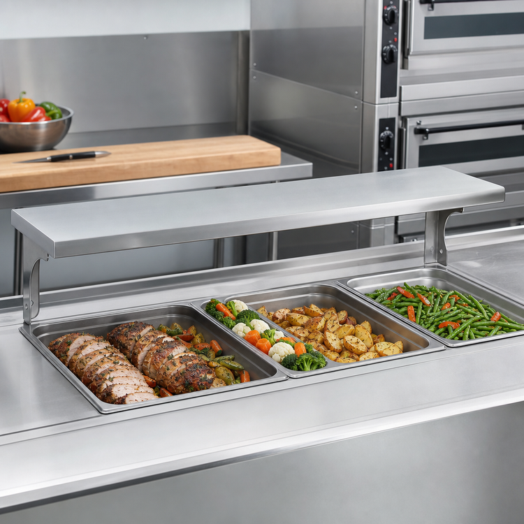 Product image #2 for Duke 10-Inch 18/300 Stainless Steel Carving Board for 60-Inch Steam Tables