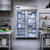 Thumbnail image #2 for Continental Refrigerator 2FSNSAGD Two-Section Display Freezer with Narrow Hinged Glass Doors