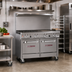 Thumbnail image #2 for Southbend Ultimate 48-Inch Gas Restaurant Range with 2 Star/Sauté Burners, 36-Inch Thermostatic Griddle, Standard Oven and Cabinet Base