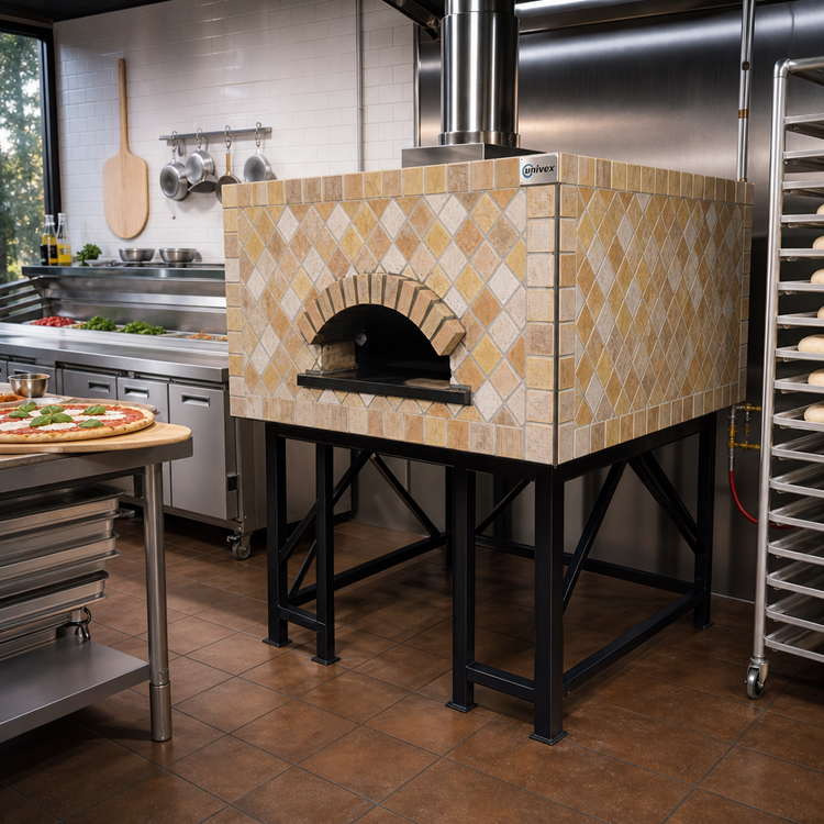 Product image #2 for Univex DOME55S Artisan Stone Hearth Square Gas Pizza Dome Oven with Iron Stand, 11-Pizza Capacity