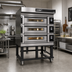 Thumbnail image #2 for Moretti Forni serieS S1203S03 Three-Deck Electric Pizza Deck Oven with Stand