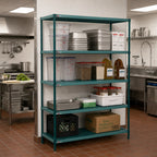 Thumbnail image #2 for Metro Super Erecta Pro PR-214863K3-S-4 Green Polymer Shelving Starter Unit, 4 Shelves, 21W x 48D x 63H