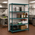 Thumbnail image #2 for Metro Super Erecta Pro Green Polymer Shelving Starter Unit with 4 Shelves, 21 in x 48 in x 63 in
