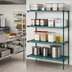 Thumbnail image #2 for Super Erecta Pro 4-Shelf Louvered Add-On Shelving Unit with Polymer Shelf Mats, 24 x 48 x 63 Inches, Green