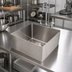 Thumbnail image #2 for Eagle Group FNWNF-20-20-10-1 20-Inch x 20-Inch x 10-Inch 1-Compartment Seamless Welded-In Fabricated Straight Wall Sink