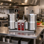 Thumbnail image #2 for Crown EC-10TW-2 Twin 10 Gallon Electric Countertop Tilting Kettle