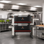 Thumbnail image #2 for Hot Rocks VOLCANO 40-33 DOUBLE Double-Stack Stone Conveyor Pizza Oven, 40 x 33-Inch Baking Surface, Touchscreen Controls