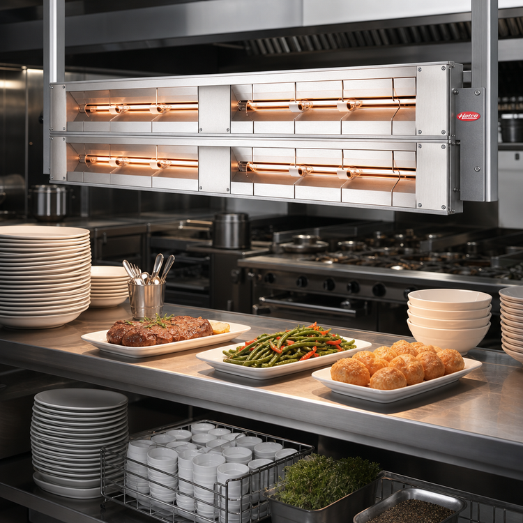 Product image #2 for Hatco Glo-Ray Lighted Double Infrared Strip Heater, 18 Inch Wide, Aluminum, 620 Watts