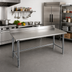 Thumbnail image #2 for Deluxe Series Stainless Steel Work Table with 4-1/2 Inch Backsplash, 84 x 30 Inches