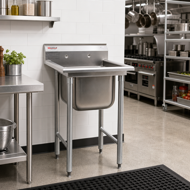 Product image #2 for Eagle Group 314 Series 1-Compartment Stainless Steel Sink with Right Drainboard