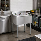 Thumbnail image #2 for Eagle Group 1800 Series B48IC-16D-18 48-Inch Underbar Ice Chest, 16-Inch Deep, 162 lb Capacity, 304 Stainless Steel, No Cold Plate
