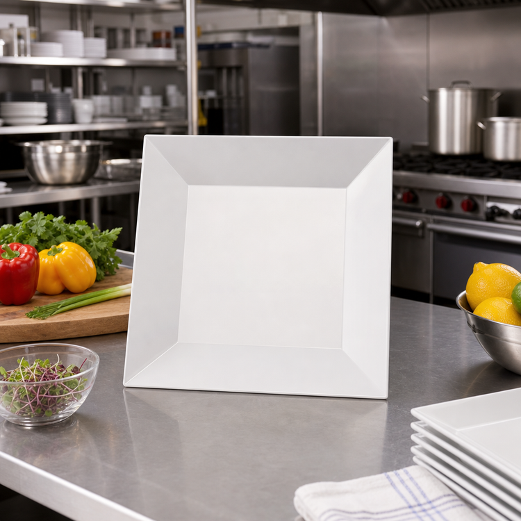 Product image #2 for American Metalcraft Endurance 16-Inch Square Melamine Platter, White