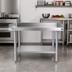 Thumbnail image #2 for KoolMore 36-Inch x 30-Inch 16-Gauge Stainless Steel Equipment Stand with Adjustable Galvanized Undershelf