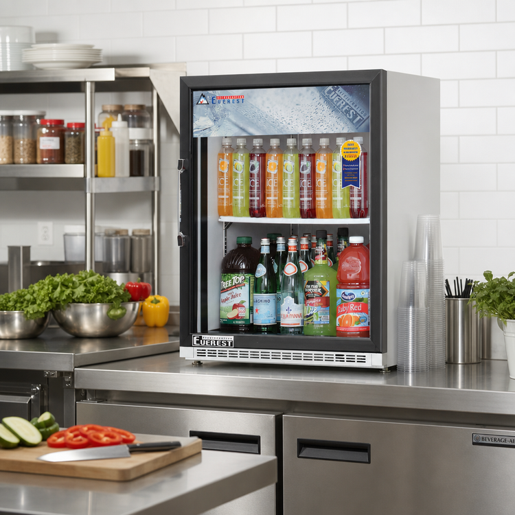Product image #2 for Everest Refrigeration EMGR5 1-Section Countertop Glass Door Merchandiser Refrigerator, 5 Cu. Ft.