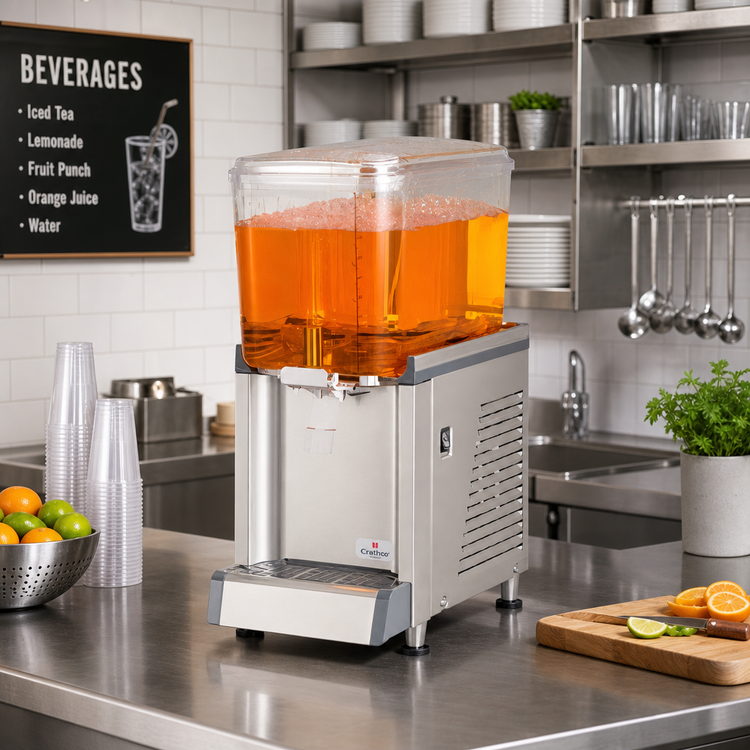 Product image #2 for Crathco Simplicity Bubbler Single-Bowl Pre-Mix Cold Beverage Dispenser, 4.75 Gallon, 120V