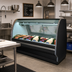 Thumbnail image #2 for Howard-McCray 40E Series Fish & Poultry Curved Glass Refrigerated Display Case, 75.5 Inch, Self-Contained, Black Exterior/White Interior, LED