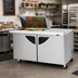 Thumbnail image #2 for Turbo Air Super Deluxe 60-Inch Mega Top Sandwich/Salad Prep Table Refrigerator, 2-Section, 12-Pan, 19 Cu. Ft.