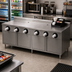Thumbnail image #2 for BK Resources 96-Inch x 30-Inch Convenience Store Enclosed Work Table with Cabinet Base and Cup Dispensers