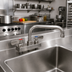 Thumbnail image #2 for BK Resources Evolution Series 4-Inch Centers Deck Mount Stainless Steel Faucet with 10-Inch Swing Spout