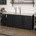 Thumbnail image #2 for Everest Refrigeration EBD4 Three-Section Flat Top Direct Draw Keg Refrigerator, 32 Cu. Ft., 4 Half-Barrel Kegs, Black Vinyl
