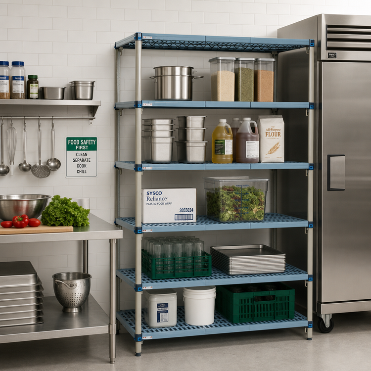Product image #2 for MetroMax Q 36" W x 18" D x 74" H 5-Shelf Polymer Starter Shelving Unit