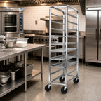 Thumbnail image #2 for Channel Manufacturing 517SP3 Mobile Stainless Steel End-Load Platter Rack, 5-Platter Capacity, 10.5-Inch Platters, 6-Inch Spacing