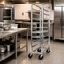 Thumbnail image #2 for Channel Manufacturing Mobile All-Welded Stainless Steel End-Load Platter Rack, 5-Platter Capacity