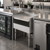 Thumbnail image #3 for Recessed Freestanding Underbar Drainboard with Top Drain and 3-Inch Backsplash, 12 x 21 x 32-1/2 Inches, Stainless Steel
