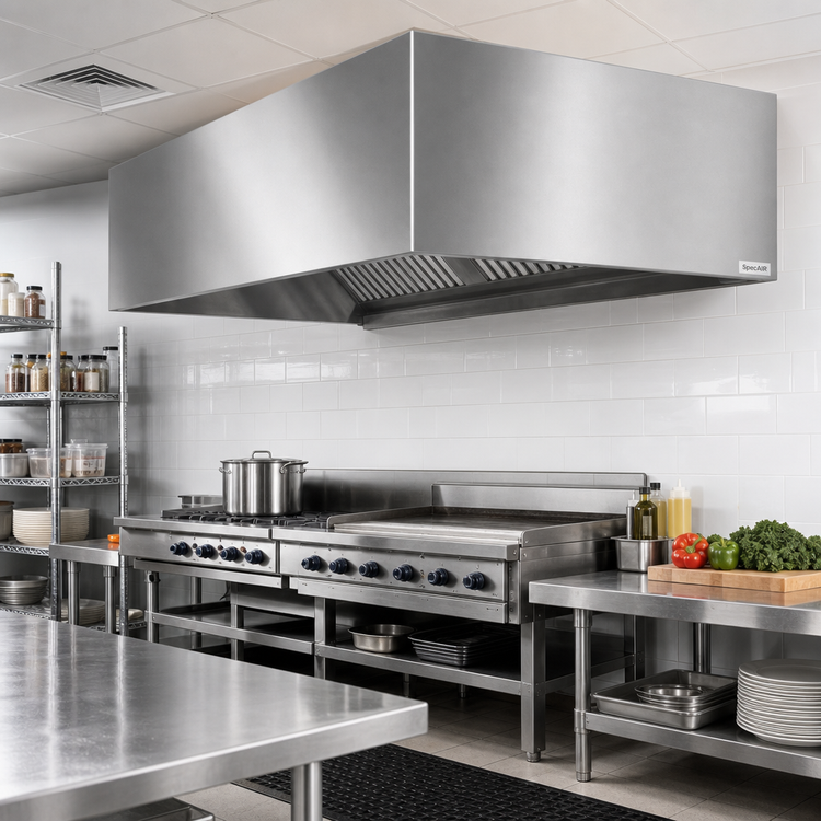 Product image #2 for SpecAIR HEB96-66 66-Inch Wall Type Exhaust-Only Commercial Kitchen Hood