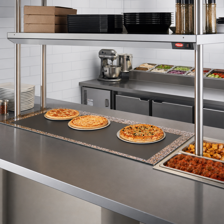 Product image #2 for Hatco Glo-Ray Built-In Flush Top Heated Shelf, 49-1/2" x 21", Hardcoat Aluminum, 1 kW