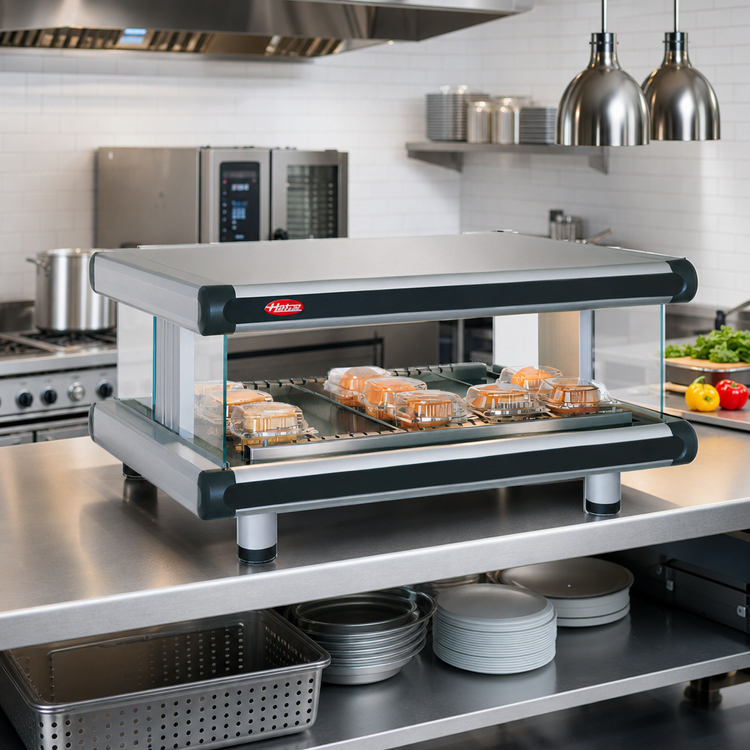 Product image #2 for Hatco Glo-Ray Designer Horizontal Countertop Hot Food Display Warmer, 36.25 Inch Wide, 1 Shelf