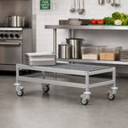 Thumbnail image #2 for Fermod Fermostock 1R52C12M Mobile Aluminum Dunnage Rack, 52"W x 22"D x 17"H, 600 lb. per Shelf