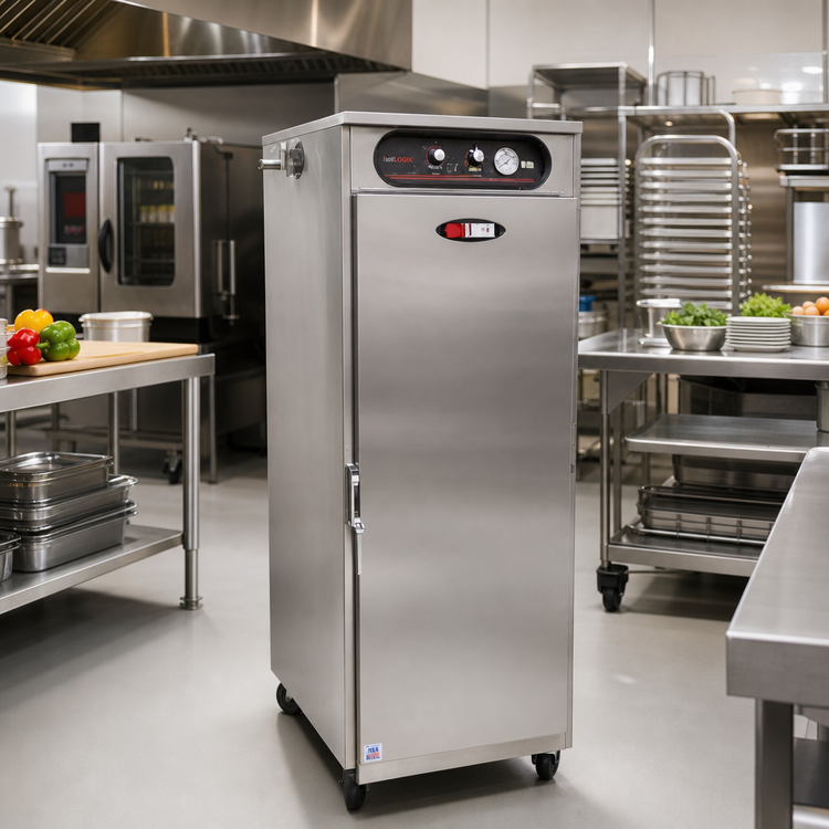 Product image #2 for hotLOGIX HL6-5 Undercounter Humidified Holding Cabinet, Solid Door, Aluminum, 1 Compartment
