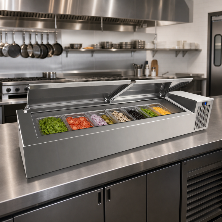 Product image #2 for Randell CR9039-290 39-Inch Countertop Refrigerated Condiment Rail