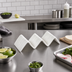 Thumbnail image #2 for American Metalcraft 2- or 3-Compartment White Melamine Faux Slate Taco Holder