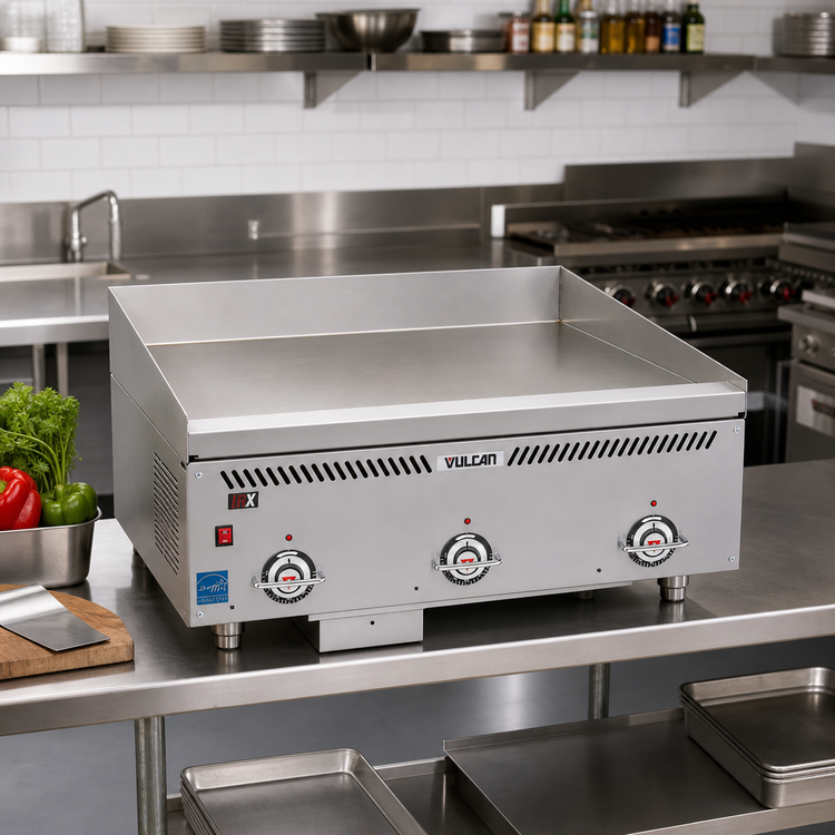 Product image #3 for Vulcan 24-Inch Countertop Gas Heavy Duty Griddle with 24 x 24 Inch Cooking Surface, 1-Inch Steel Plate and 1 Drawer