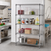 Thumbnail image #2 for Add-A-Shelf 4-Tier Wire Shelving Starter Unit, 48W x 14D x 63H, Chrome Finish