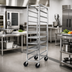Thumbnail image #2 for Channel Mobile Stainless Steel End-Load Platter Rack, 6-Platter Capacity, 10.5-Inch Slides