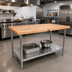 Thumbnail image #2 for John Boos 84-Inch x 36-Inch Northern Hard Rock Maple Wood Top Work Table with Adjustable Undershelf