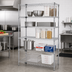 Thumbnail image #2 for Quantum Wire Shelving Starter Kit, 54-Inch W x 18-Inch D x 86-Inch H, 5 Shelves, Chrome Plated