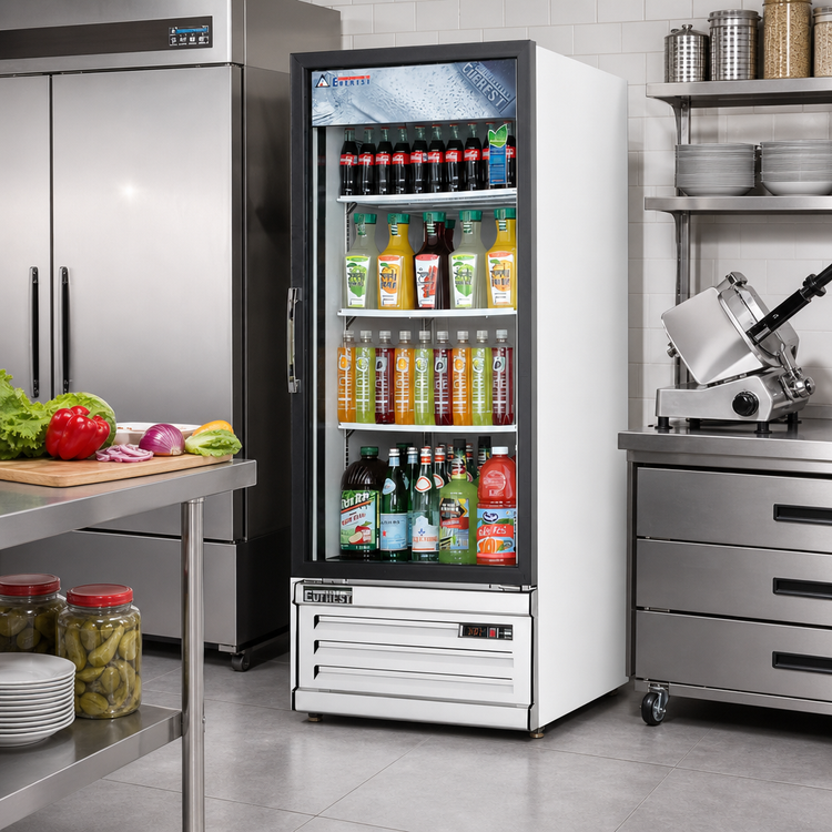 Product image #2 for Everest Refrigeration EMGR10 24-Inch One-Section Reach-In Glass Door Merchandiser Refrigerator
