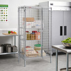 Thumbnail image #2 for Eagle Group QuadTruss SC3030 Stationary Open Wire Security Cage, 33-1/4 x 33-1/4 x 67 Inch, 2 Doors, Chrome-Plated