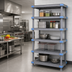Thumbnail image #2 for Millenia Gray 5-Shelf Stationary Polymer Starter Shelving Unit, 36