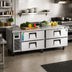 Thumbnail image #2 for Everest Refrigeration Two-Section Chef Base Refrigerator with 4 Drawers, 72-3/8 Inch Wide, Self-Contained Side-Mounted Refrigeration